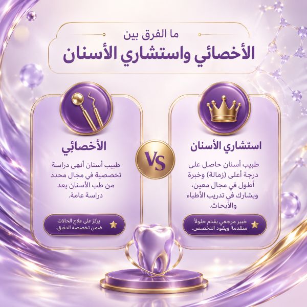 ما الفرق بين الأخصائي والاستشاري