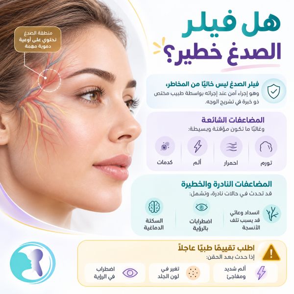 هل فيلر الاصداغ خطير