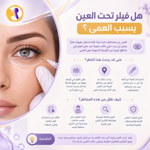 هل فيلر تحت العين يسبب العمى