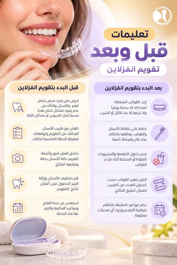 تعليمات قبل وبعد تقويم انفزلاين